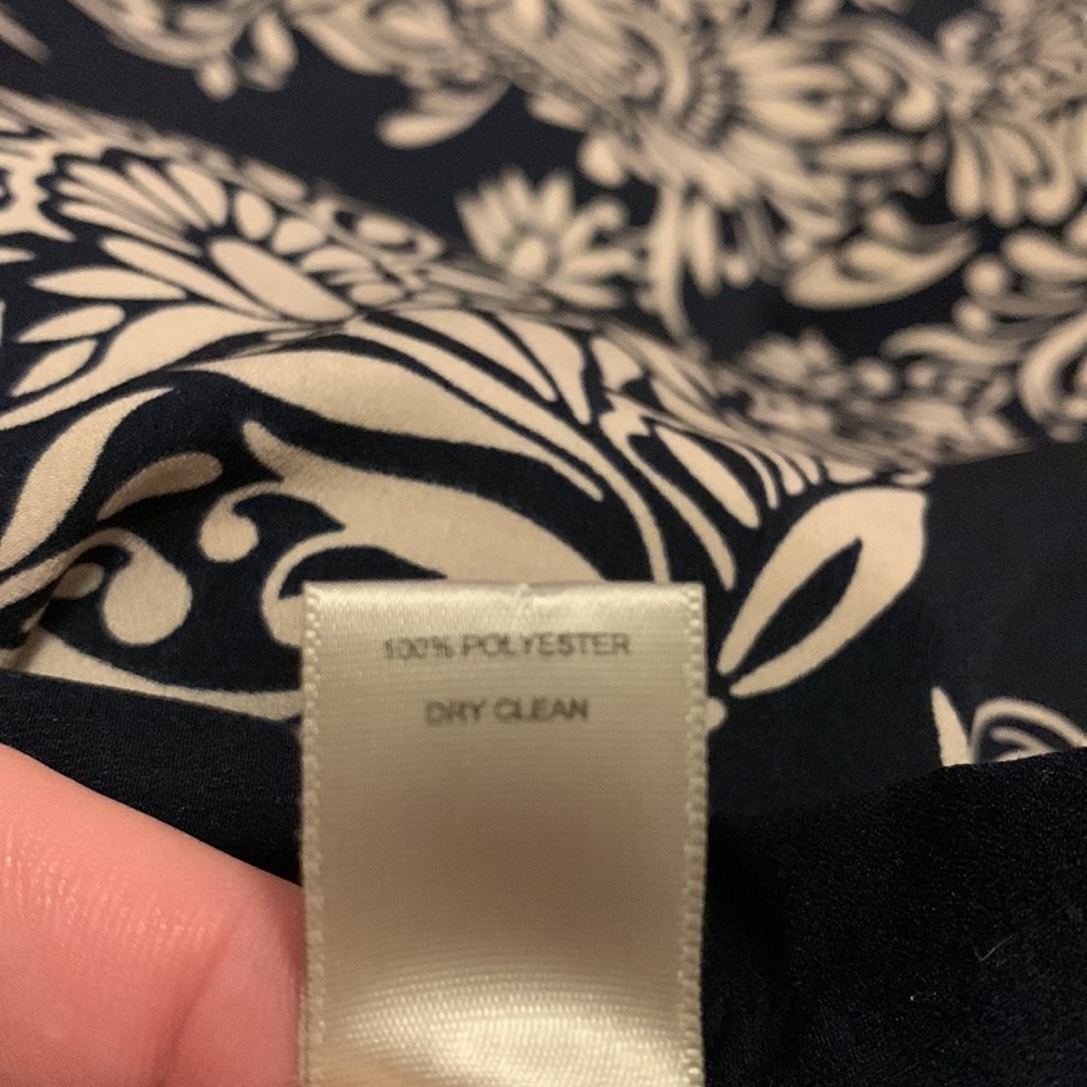 Loft, Medium, Collared Button Down Navy Blue & Wh… - image 7